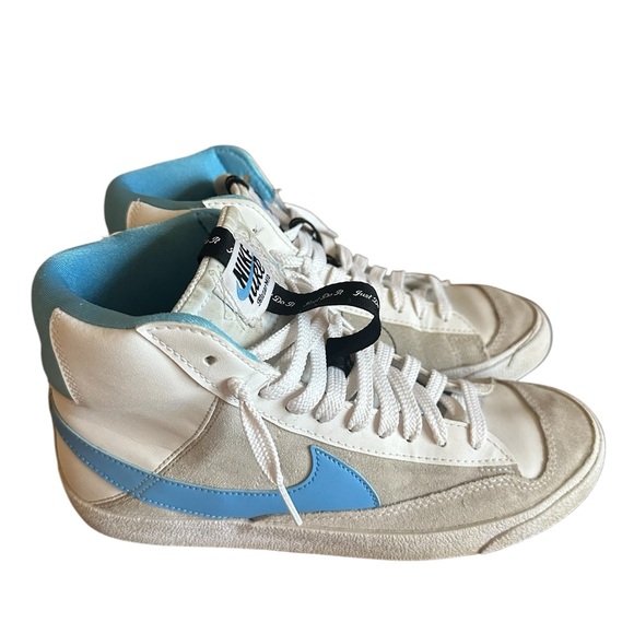 Nike Other - Nike Blazer Mid White and Light Blue Sneakers